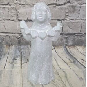Isabel Bloom‎ Linnah Angel Figurine 2000 Green Heart Collar Love USA Stone Decor